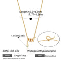 Maatschema slangenketting stijl 1: lengte 45+5 cm, roestvrij staal